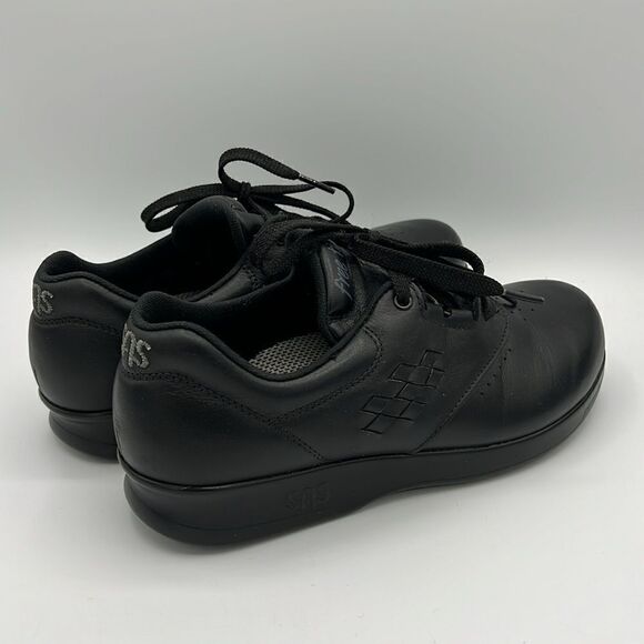 SAS Black Leather Free Time Walking Shoe Sneakers w/ Tripad Comfort Size 6W. B52 - Picture 6 of 11